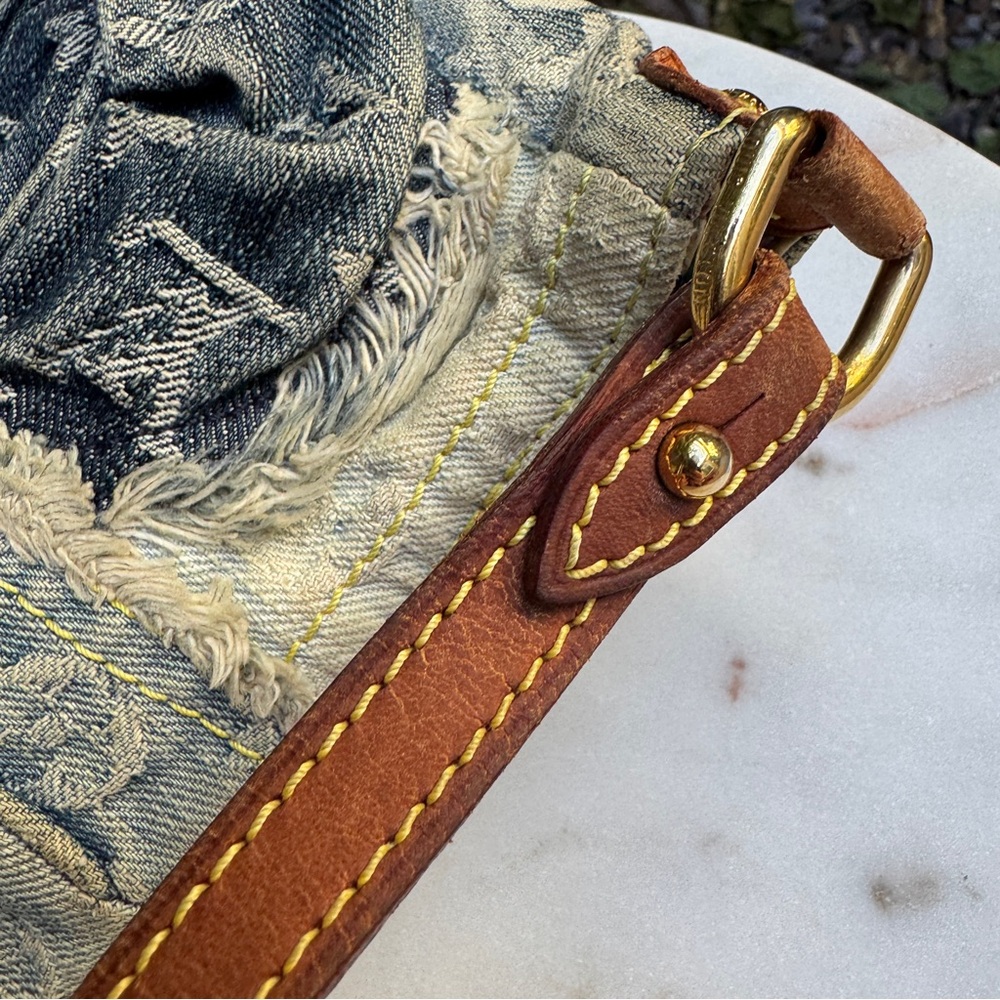 Louis Vuitton Denim Patchwork Pouchy Shoulder Bag - Picture 10 of 16